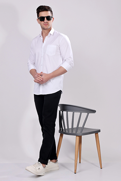 MENS PLAIN WHITE SHIRT